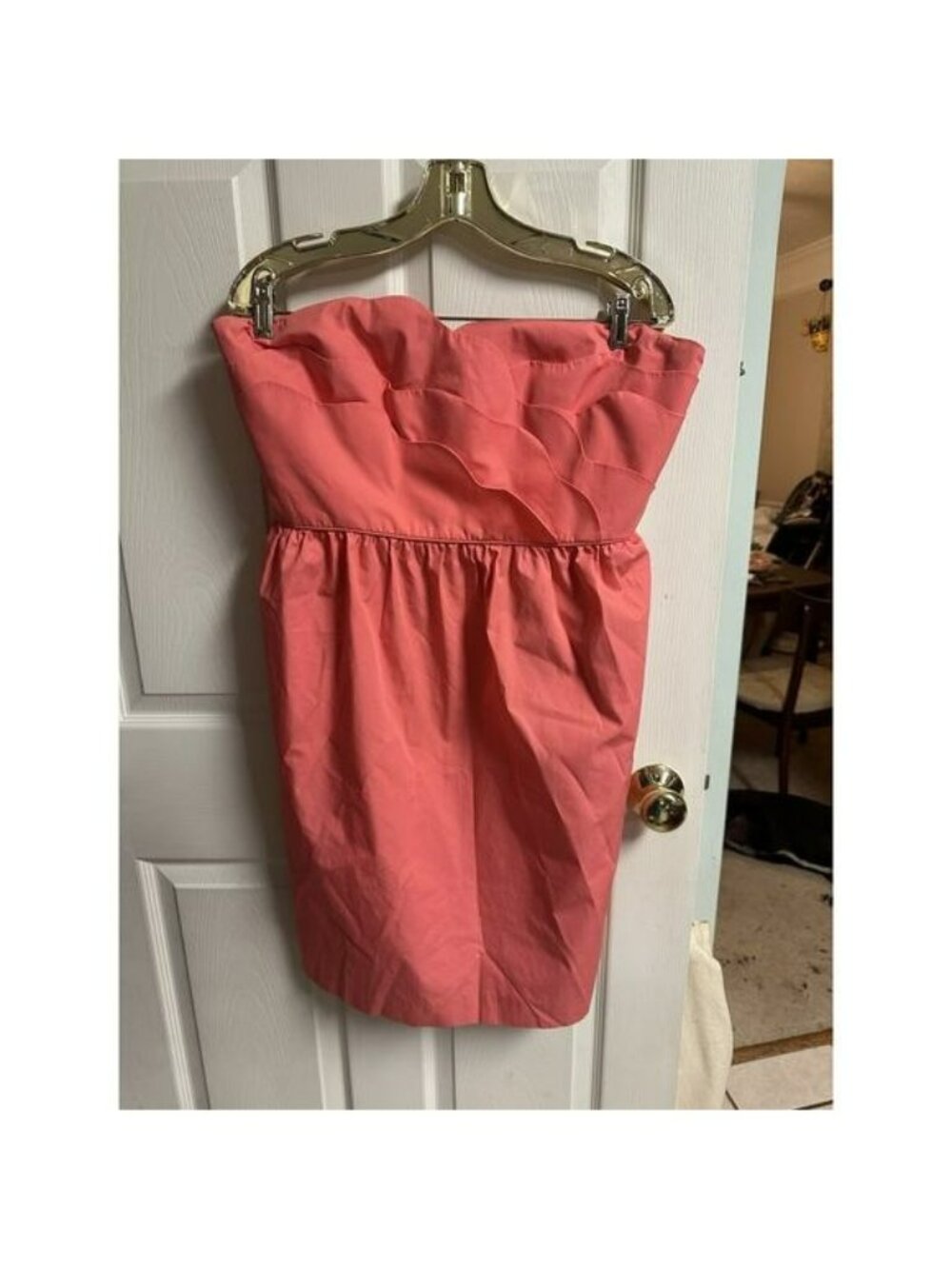 J. Crew Women’s Pink Strapless Dress Med 14 Layered With VNT Y2K Formal Lined